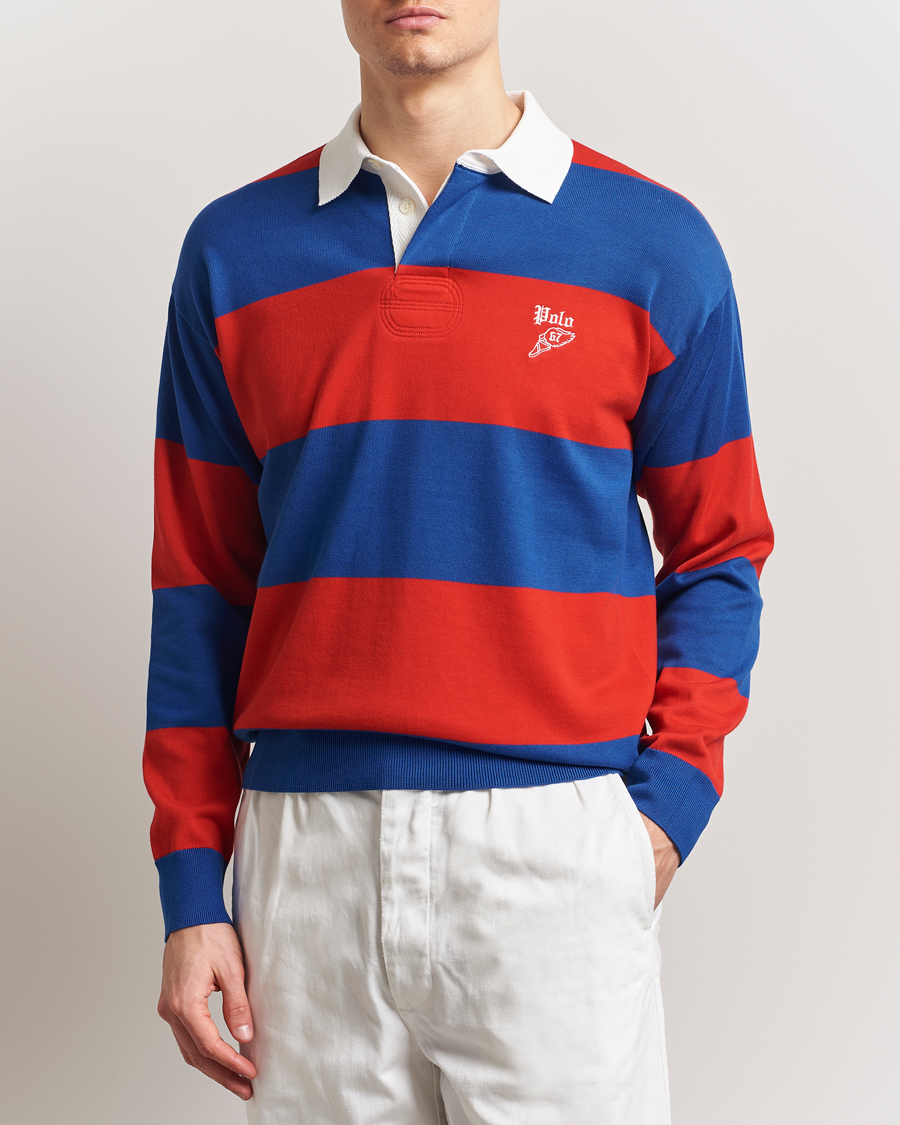 Herren | Pullover | Polo Ralph Lauren | Knitted Striped Rugby Blue/Red