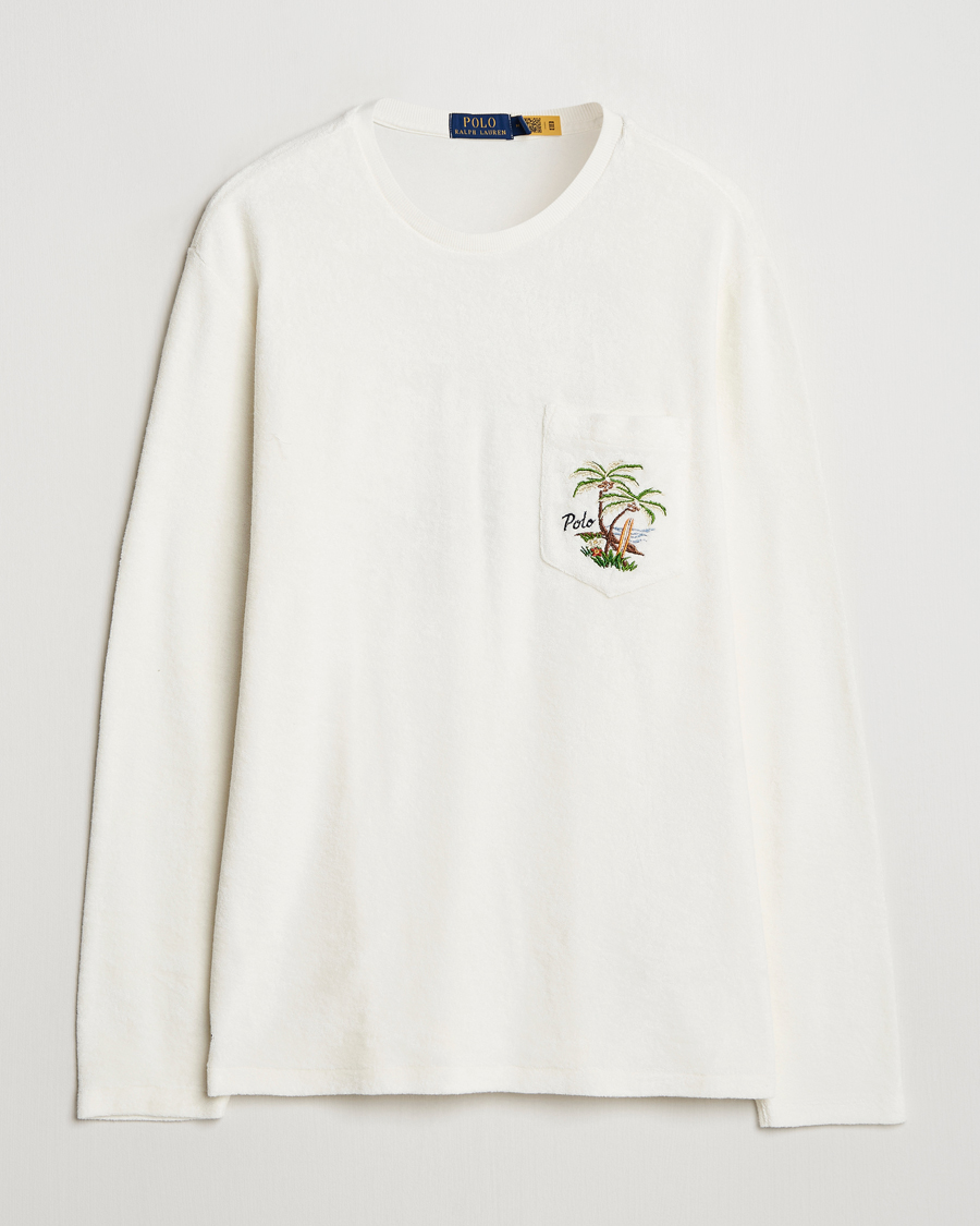 Herren | T-Shirts | Polo Ralph Lauren | Cotton Terry Printed Long Sleeve T-Shirt Nevis