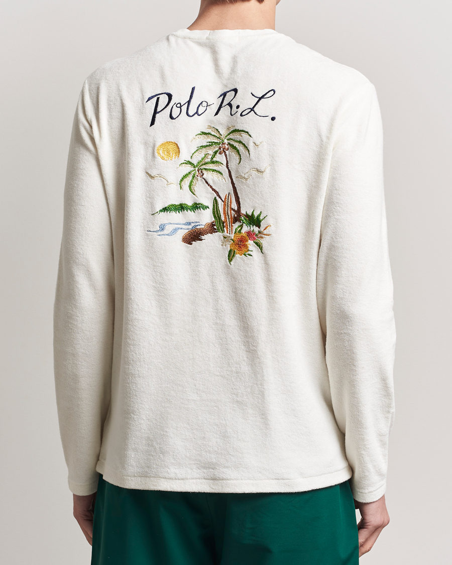 Herren | T-Shirts | Polo Ralph Lauren | Cotton Terry Printed Long Sleeve T-Shirt Nevis