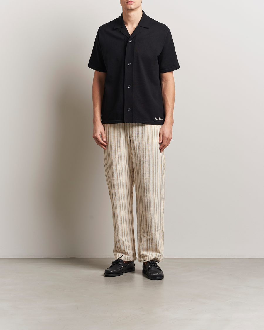 Herren | Hemden | LES DEUX | Geoffery Short Sleeve Knitted Shirt Black