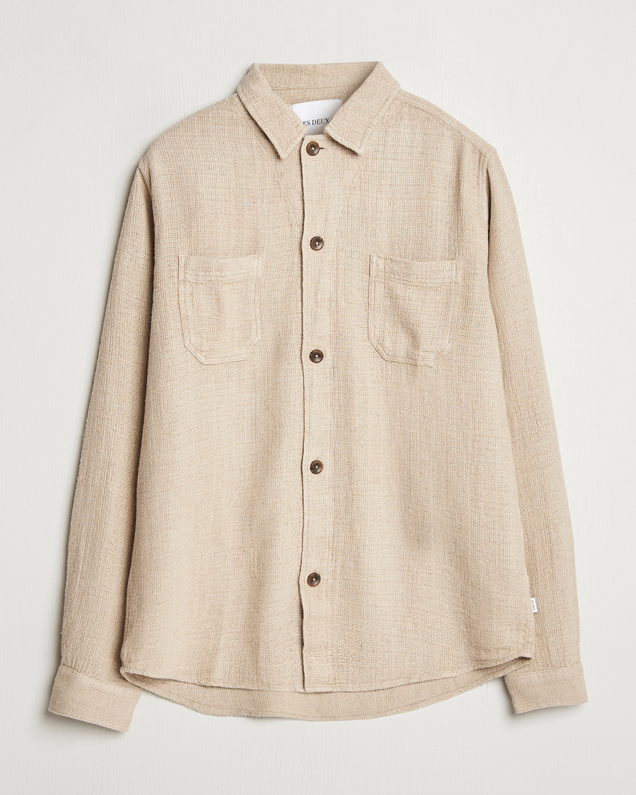 Herren | Hemden | LES DEUX | Hamilton Viscose/Linen Overshirt Light Sand