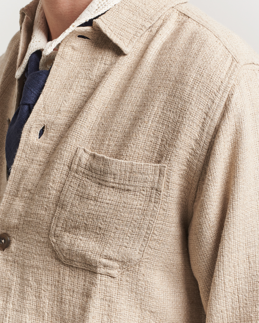 Herren | Hemden | LES DEUX | Hamilton Viscose/Linen Overshirt Light Sand