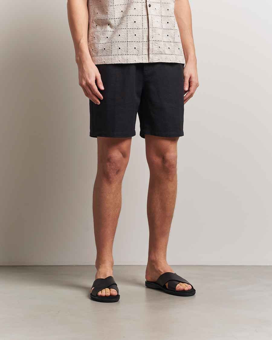 Herren | Shorts | LES DEUX | Otto Linen Shorts Black