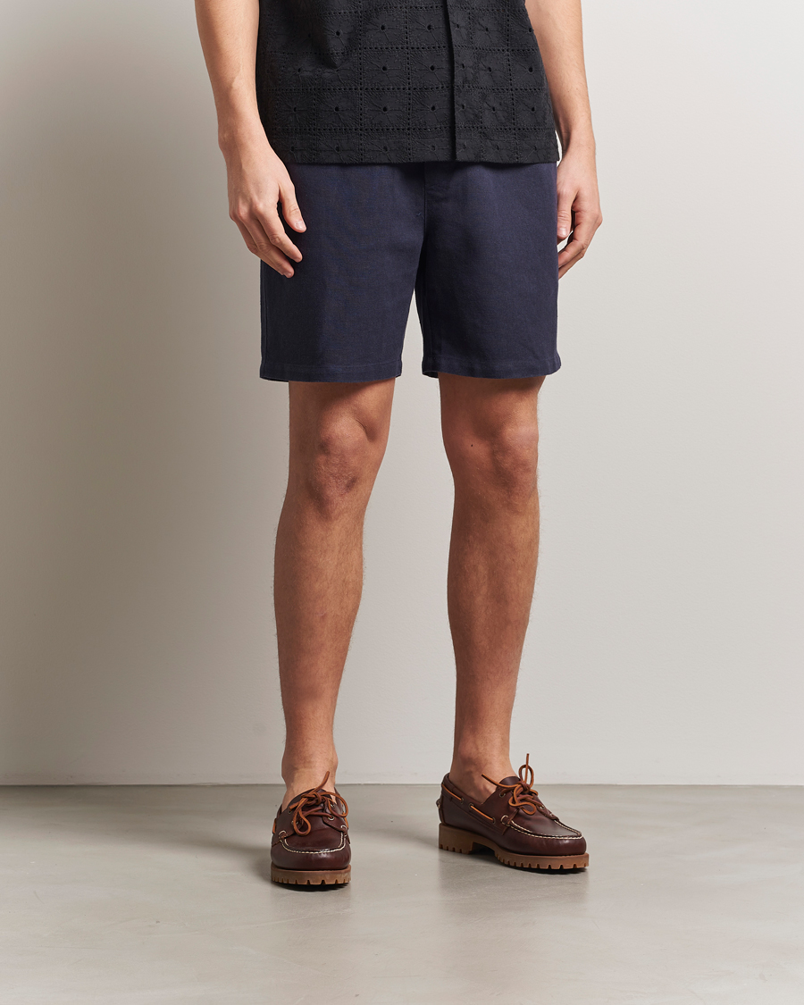 Herren | Shorts | LES DEUX | Otto Linen Shorts Navy