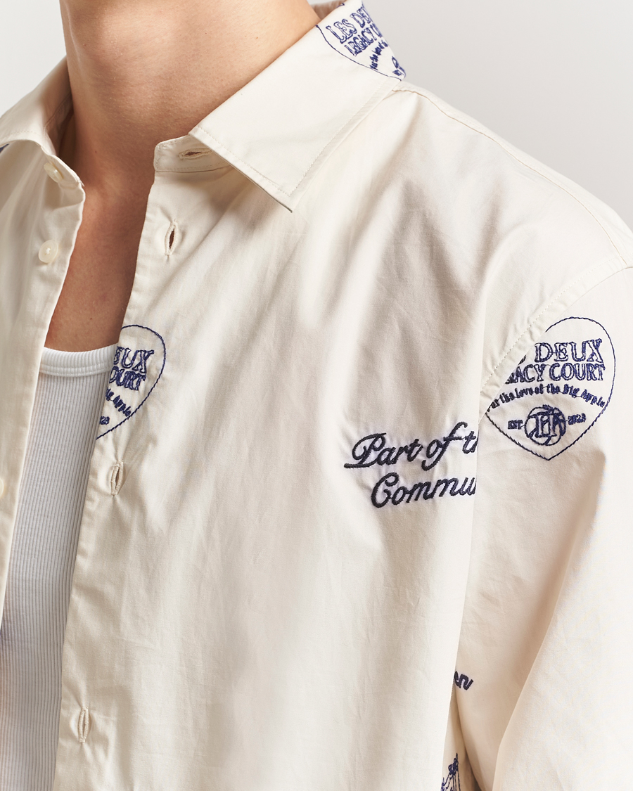 Herren | Hemden | LES DEUX | Kalen All Over Embroidery Shirt Ivory