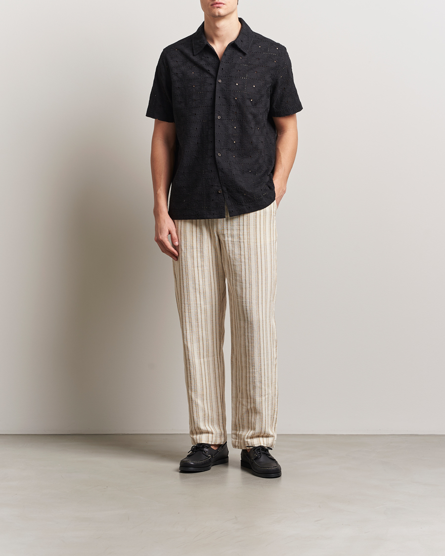 Herren | Hemden | LES DEUX | Hector Anglaise Short Sleeve Shirt Black