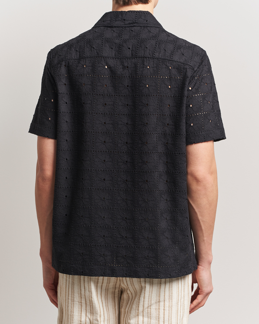 Herren | Hemden | LES DEUX | Hector Anglaise Short Sleeve Shirt Black