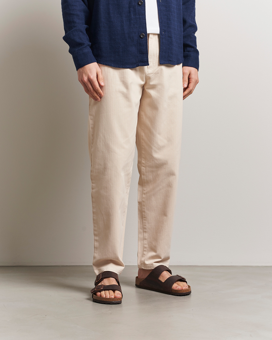 Herren | Hosen | LES DEUX | Cody Cotton Herringbone Pants Ivory