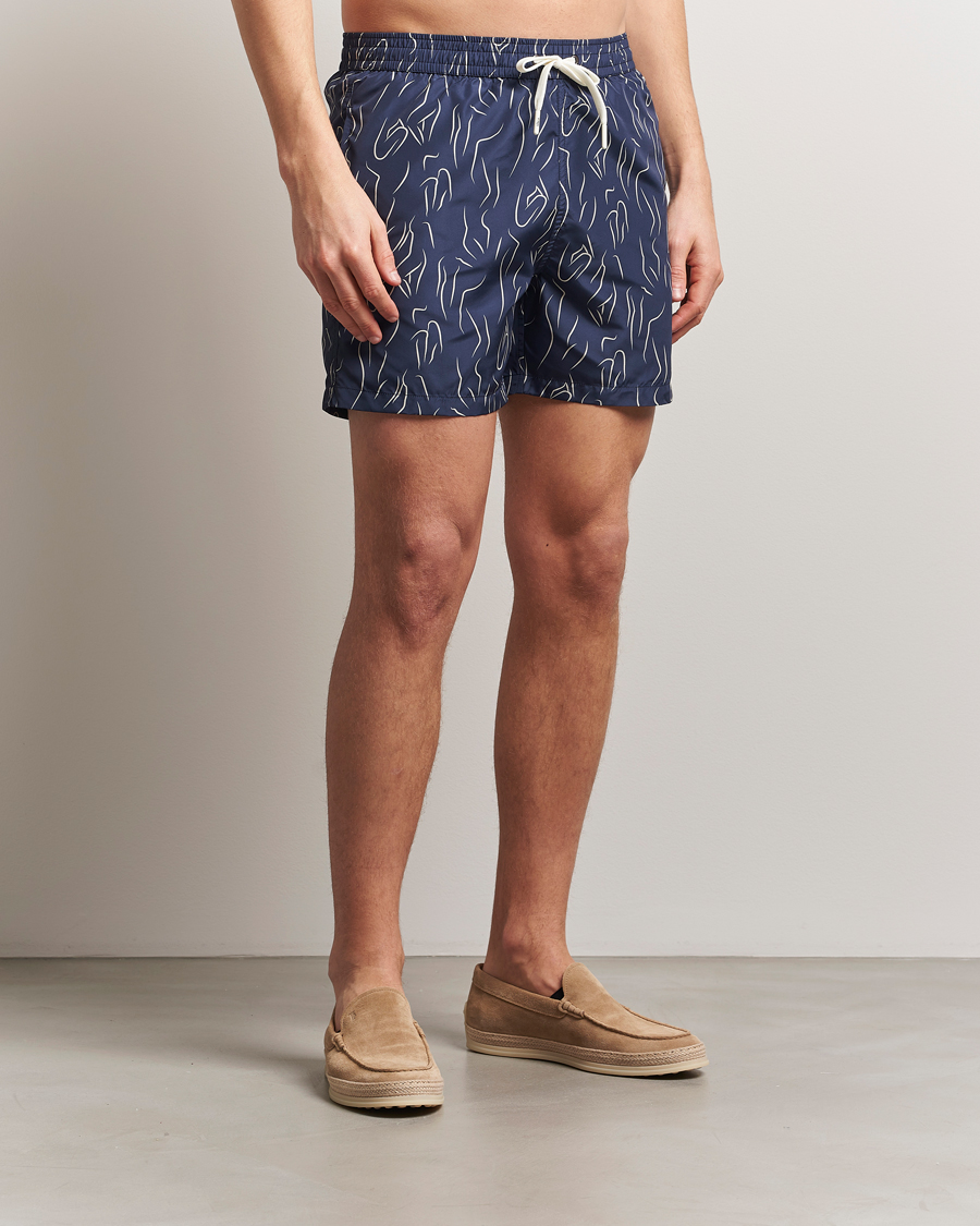 Herren | Badehosen | Altea | Printed Swim Shorts Navy