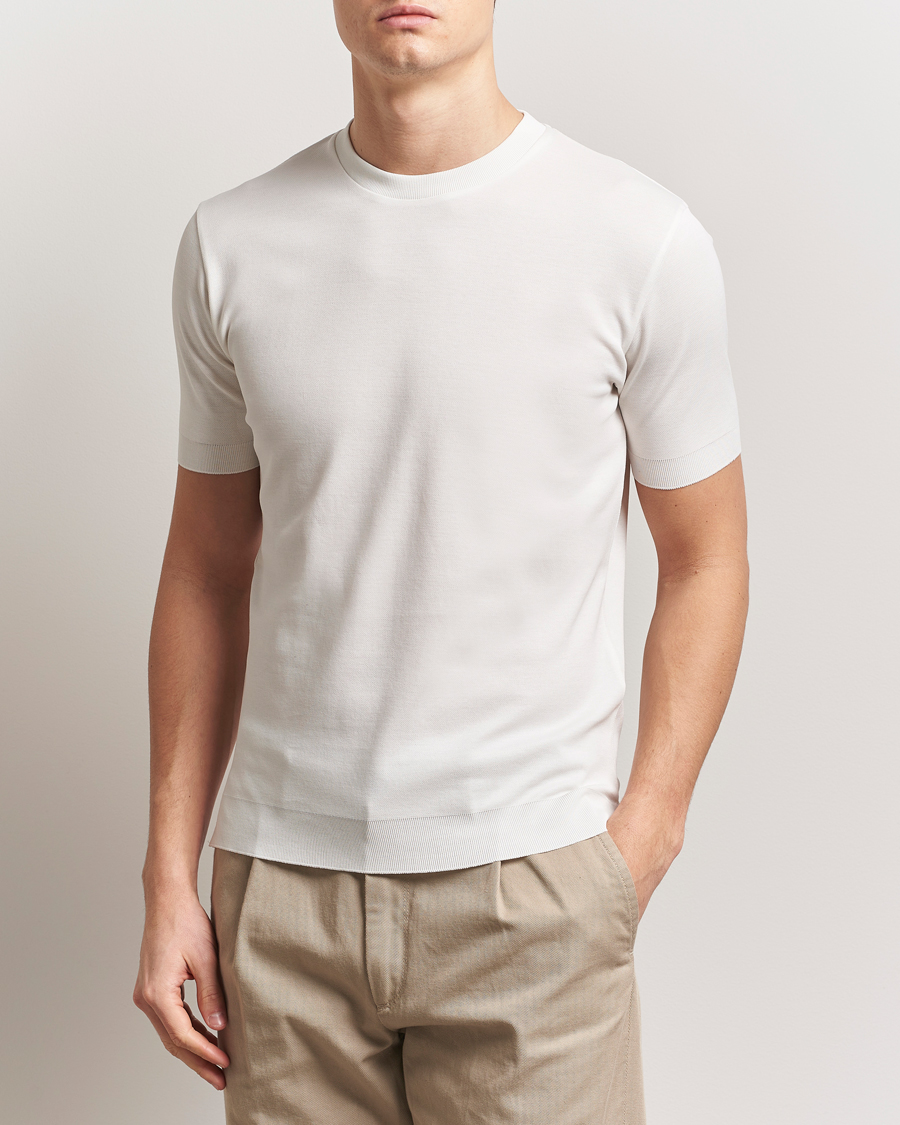 Herren | T-Shirts | Altea | Jersey Piquet T-Shirt Off White
