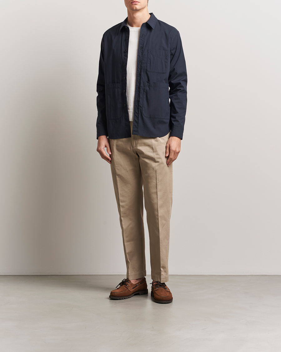 Herren | Hemden | Aspesi | Technical Cotton Utility Shirt Navy