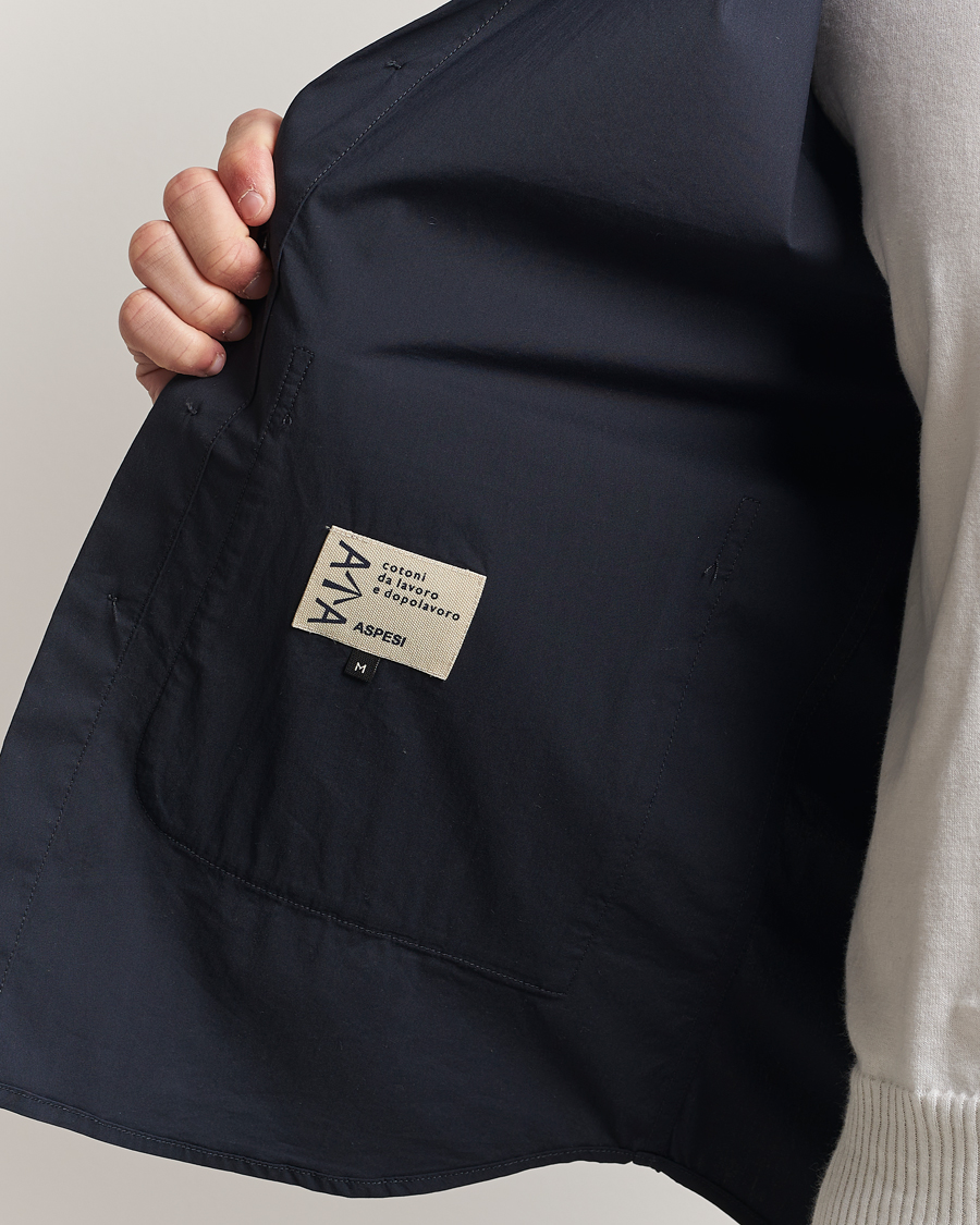 Herren | Hemden | Aspesi | Technical Cotton Utility Shirt Navy