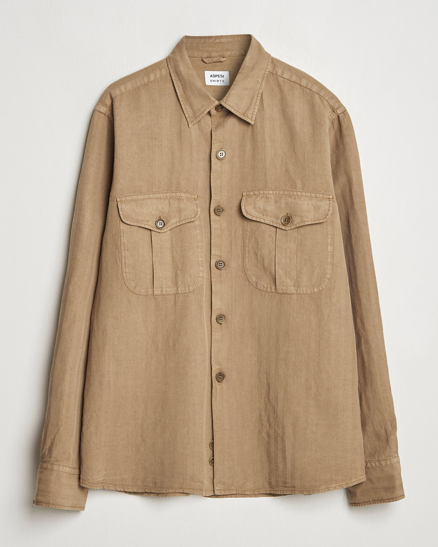 Herren | Hemden | Aspesi | Double Pocket Overshirt Off White