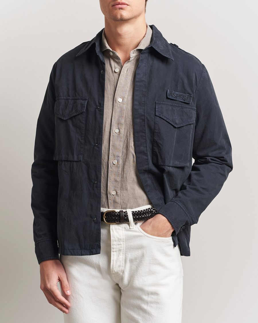 Herren | Jacken | Aspesi | Cotton Field Shirt Navy