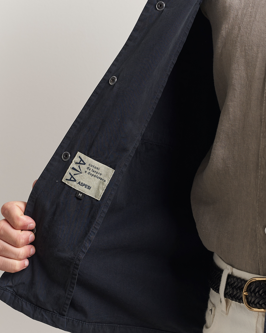 Herren | Jacken | Aspesi | Cotton Field Shirt Navy