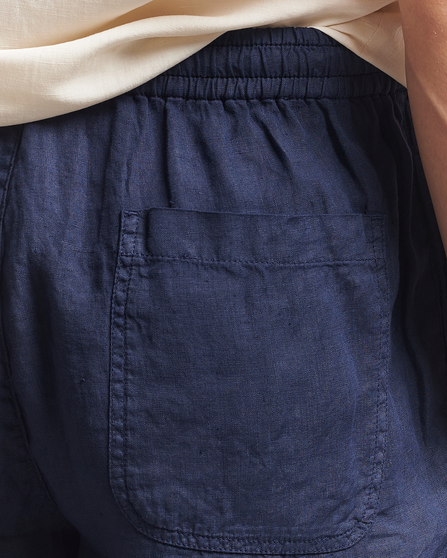 Herren | Hosen | Aspesi | Ventura Drawstring Linen Pants Navy