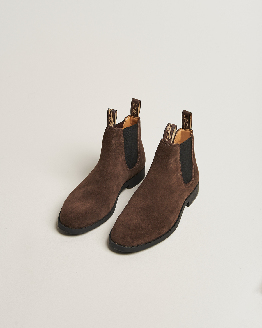 Herren | Boots | Blundstone | 2391 Dress Ankle Suede Chelsea Boot Brown