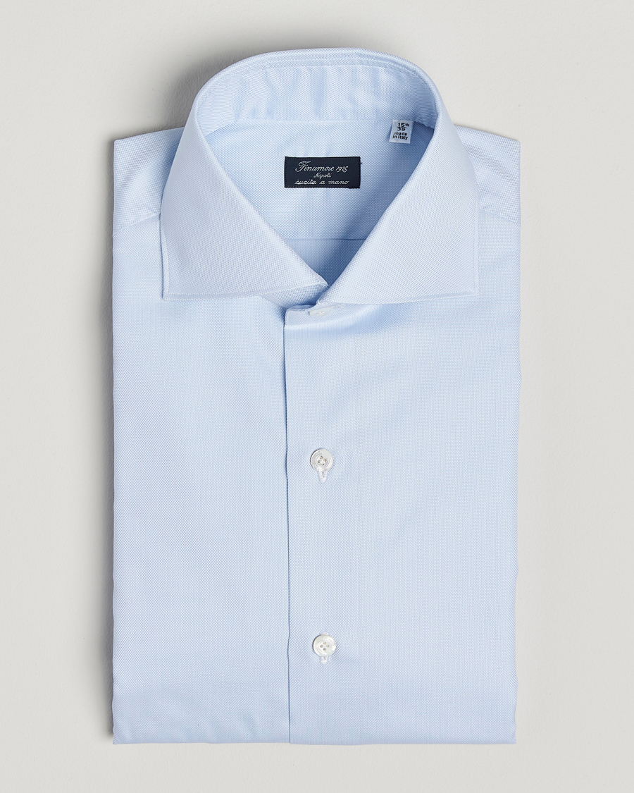 Herren | Hemden | Finamore Napoli | Milano Slim Royal Oxford Dress Shirt Light Blue