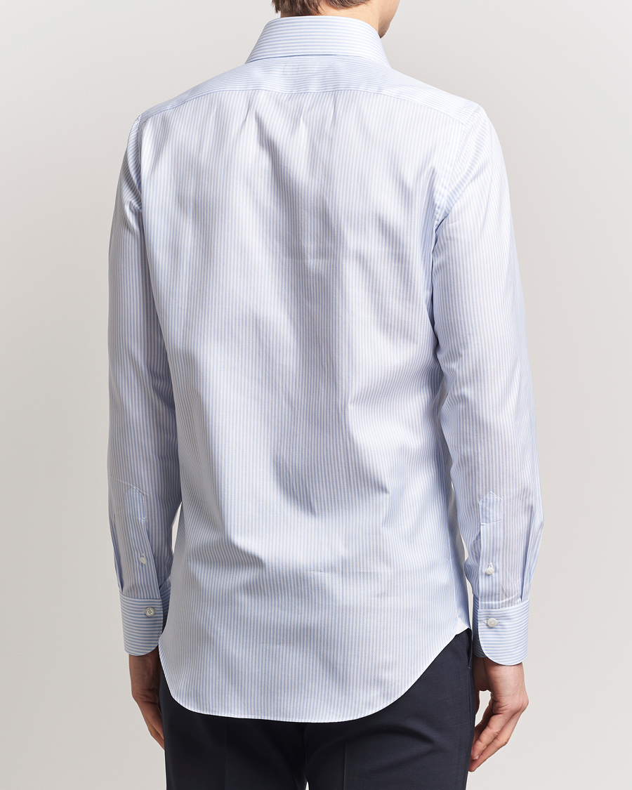 Herren | Hemden | Finamore Napoli | Milano Slim Royal Oxford Dress Shirt Blue Stripe