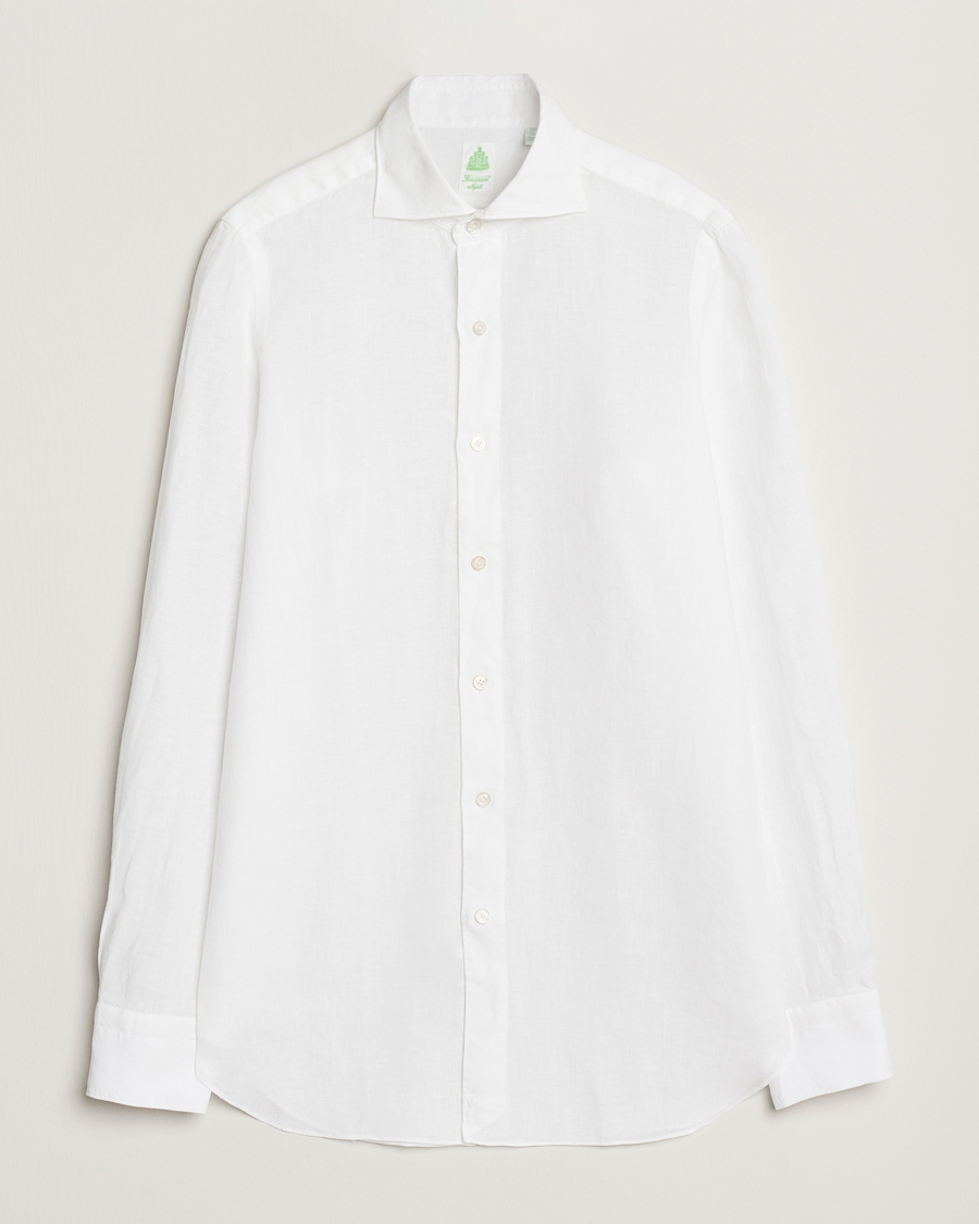 Herren | Hemden | Finamore Napoli | Gaeta Linen Shirt White