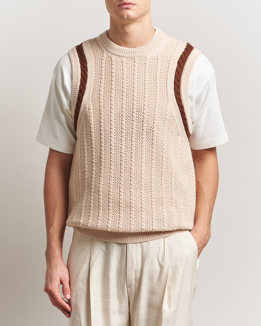 Herren | Pullover | Drôle de Monsieur | Knitted Vest Cream