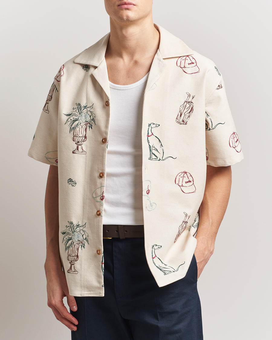 Herren | Hemden | Drôle de Monsieur | Embroidered Country Club Shirt Ecru