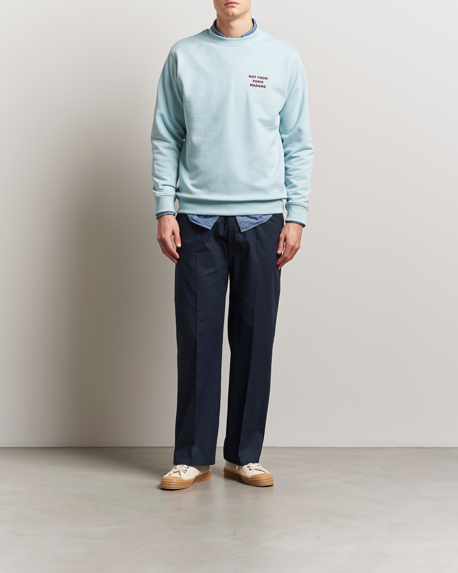 Herren | Pullover | Drôle de Monsieur | Slogan Sweatshirt Light Blue