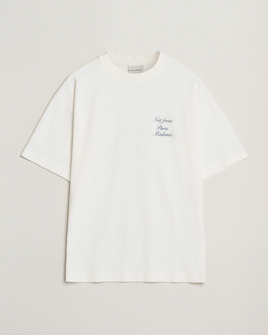 Herren | T-Shirts | Drôle de Monsieur | Slogan Cursive T-Shirt Off White