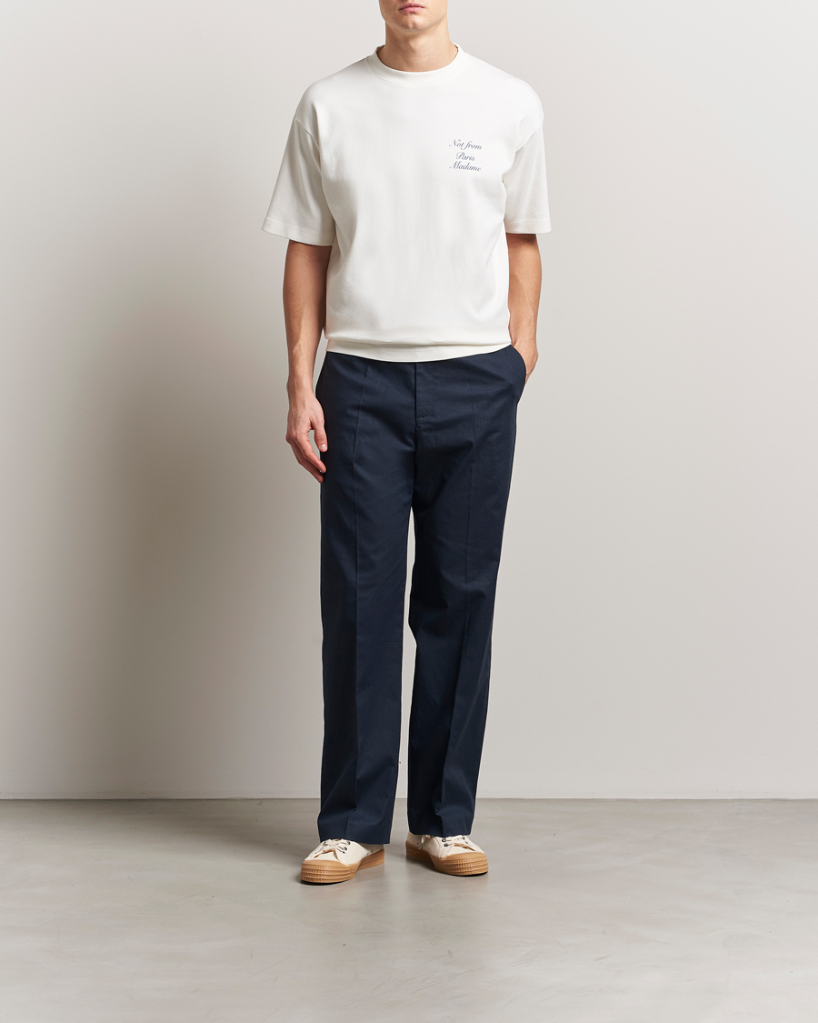 Herren | T-Shirts | Drôle de Monsieur | Slogan Cursive T-Shirt Off White