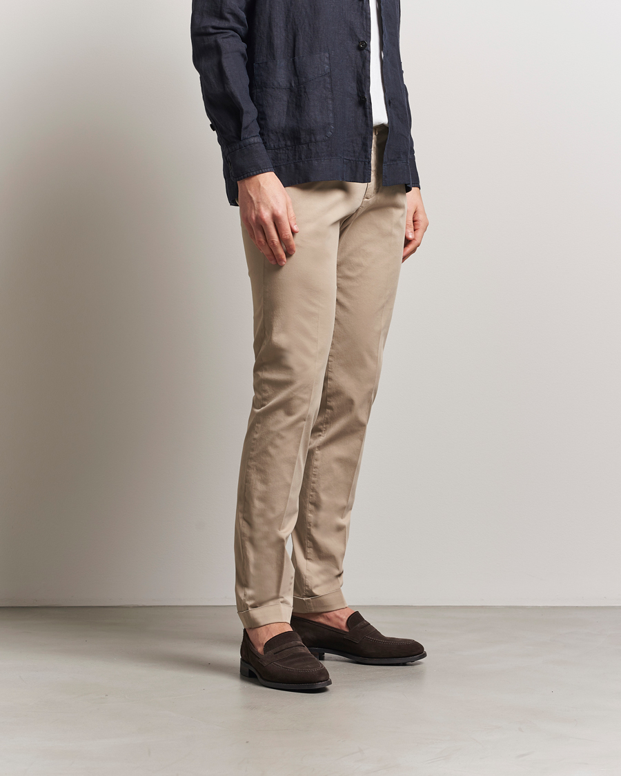Herren | Hosen | Briglia 1949 | Slim Fit Cotton Chinos Taupe