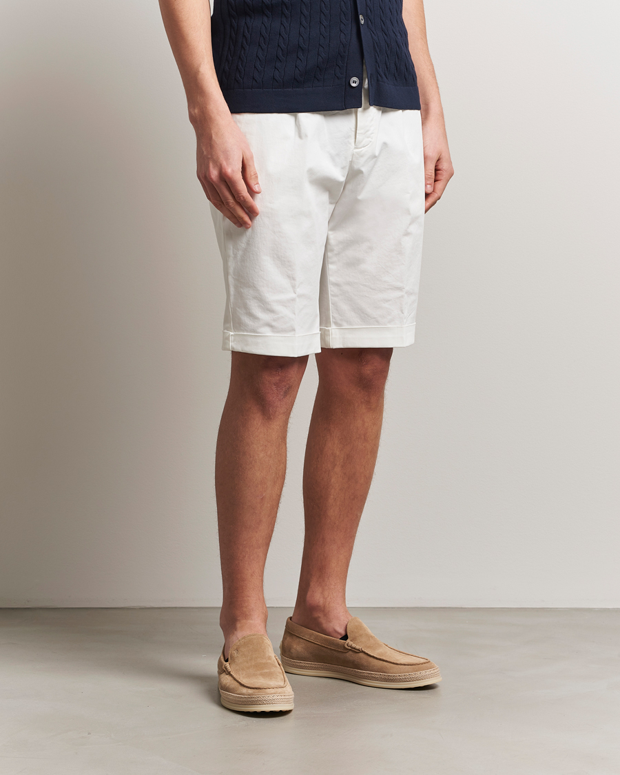 Herren | Shorts | Briglia 1949 | Pleated Cotton Shorts White