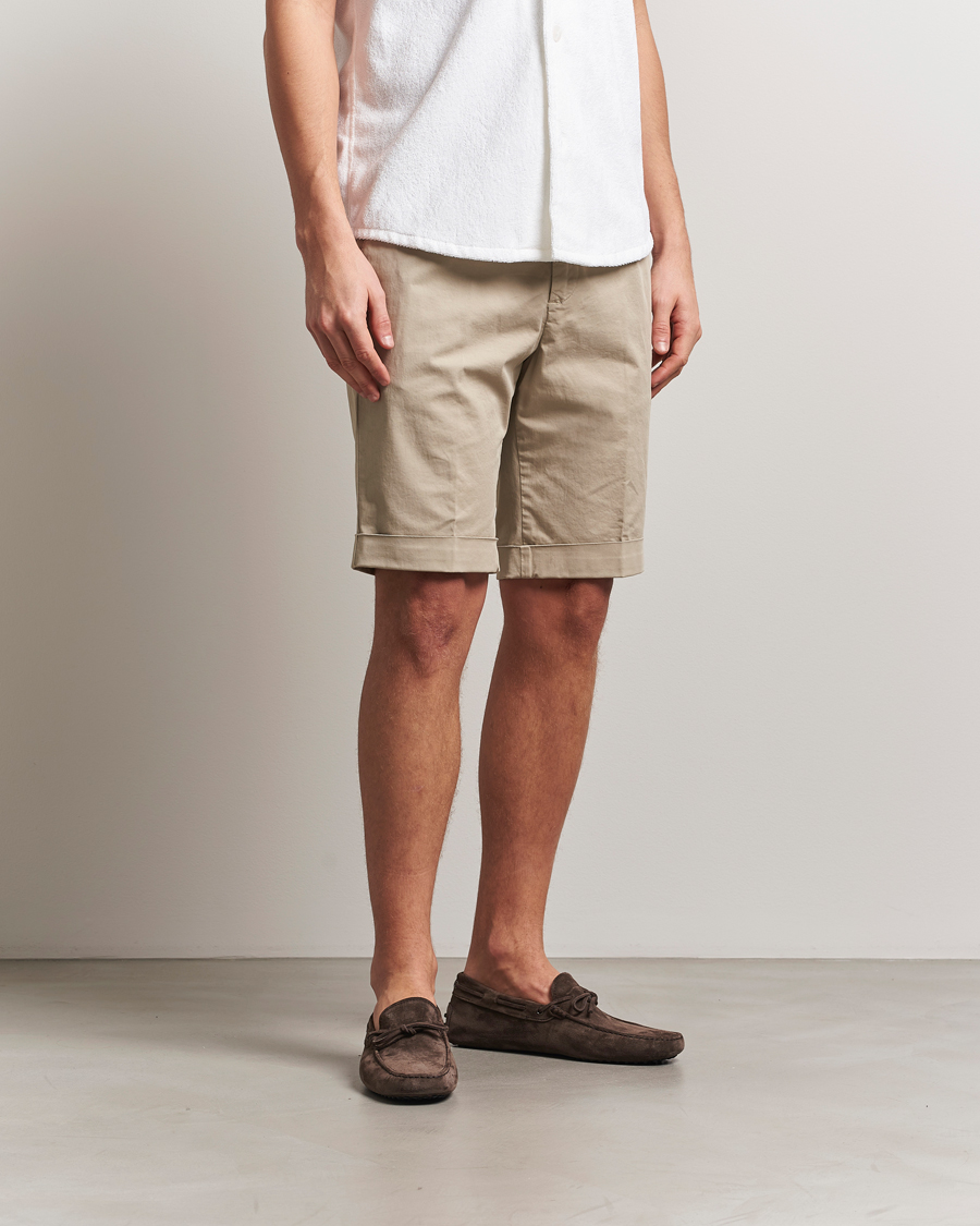 Herren | Shorts | Briglia 1949 | Pleated Cotton Shorts Taupe