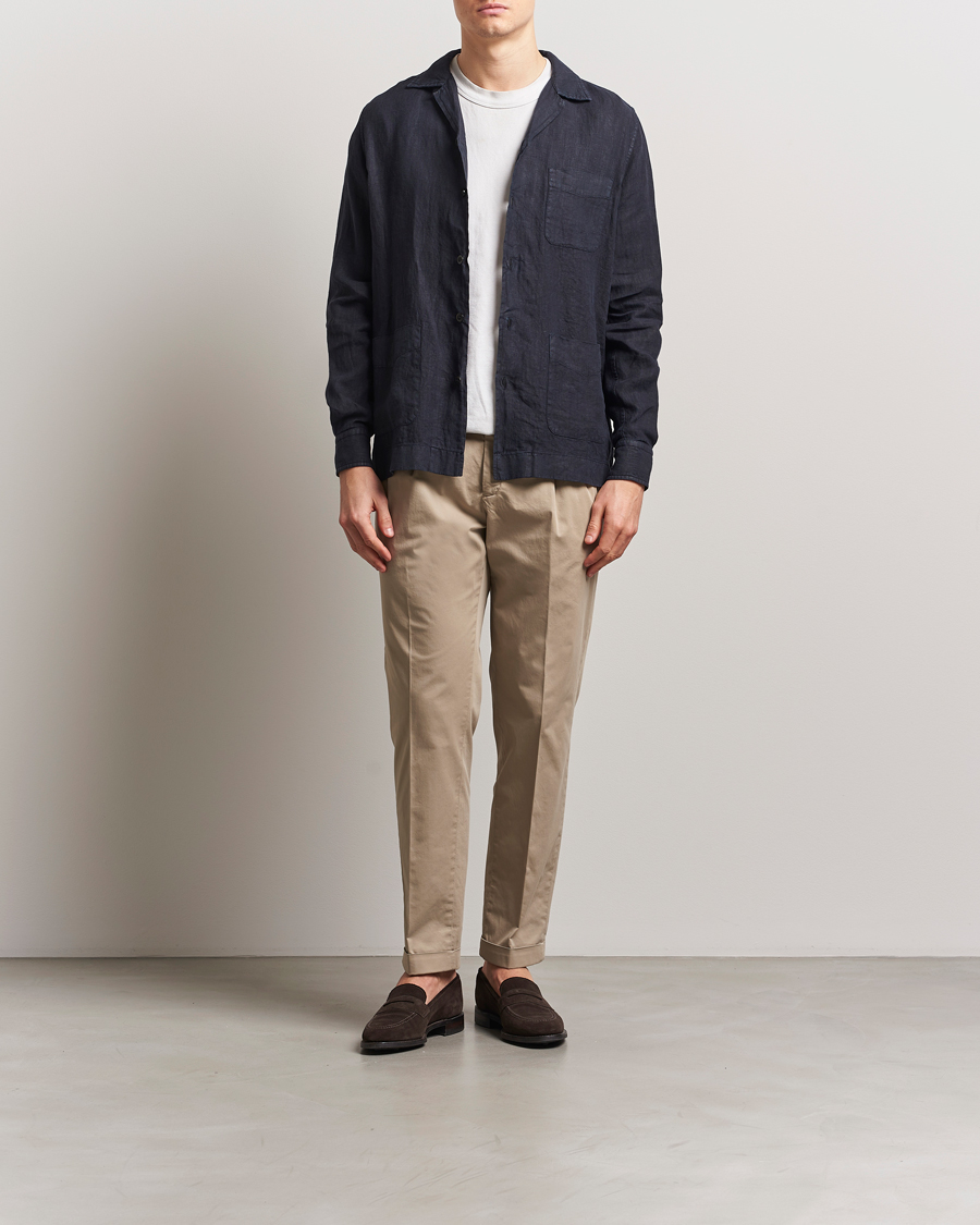 Herren | Hosen | Briglia 1949 | Easy Fit Pleated Cotton Stretch Chino Taupe