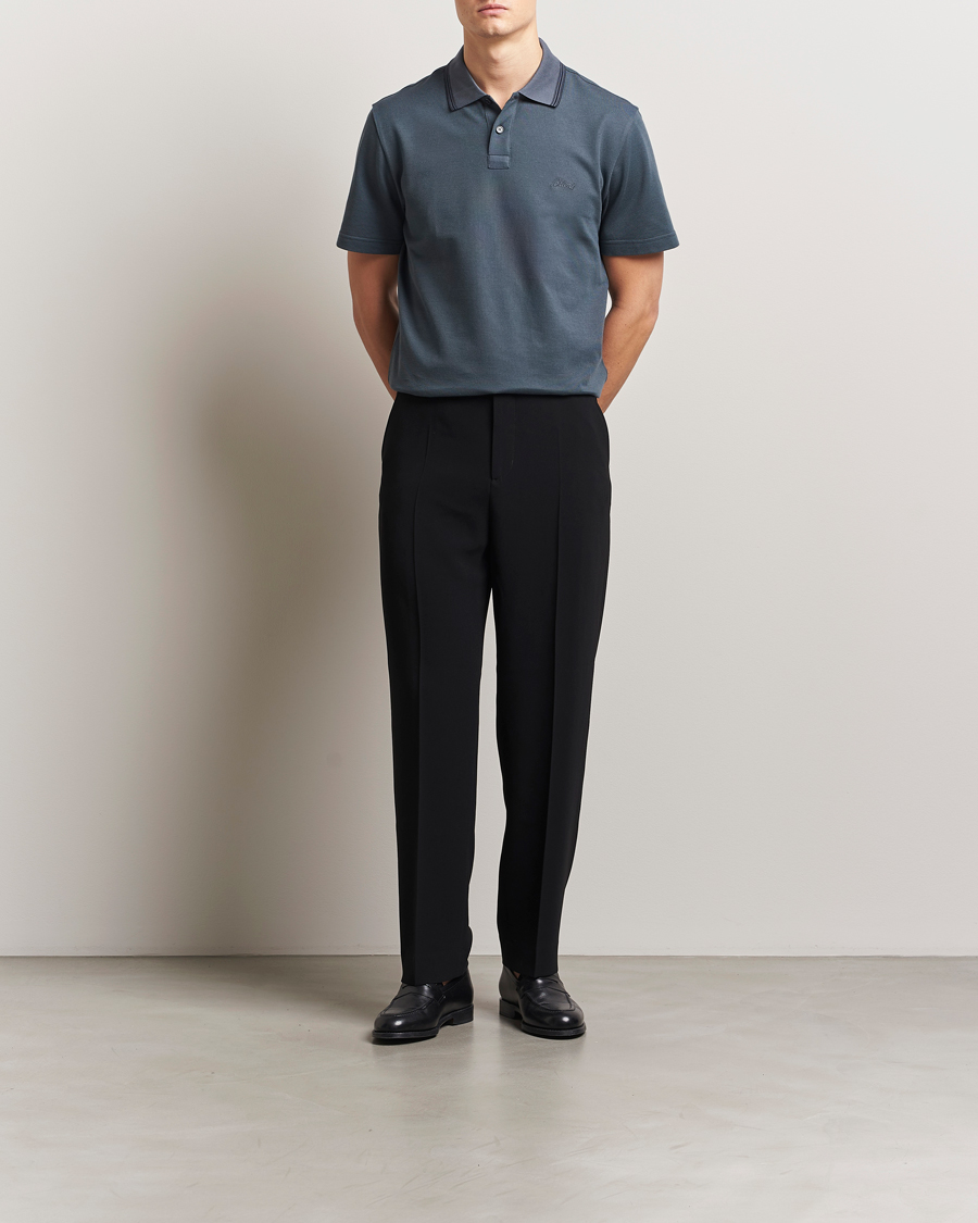 Herren | Poloshirts | Brioni | Short Sleeve Cotton Piquet Polo Green
