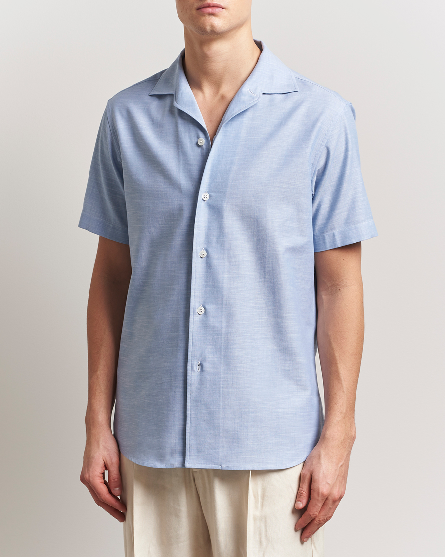 Herren | Hemden | Brioni | Cotton Capri Shirt Light Blue