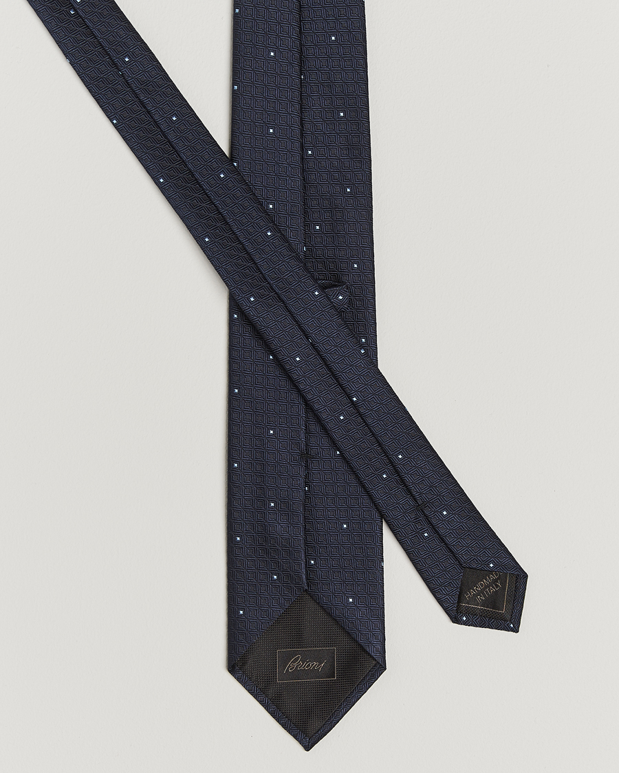 Herren | Krawatten | Brioni | Jacquard Silk Tie Navy