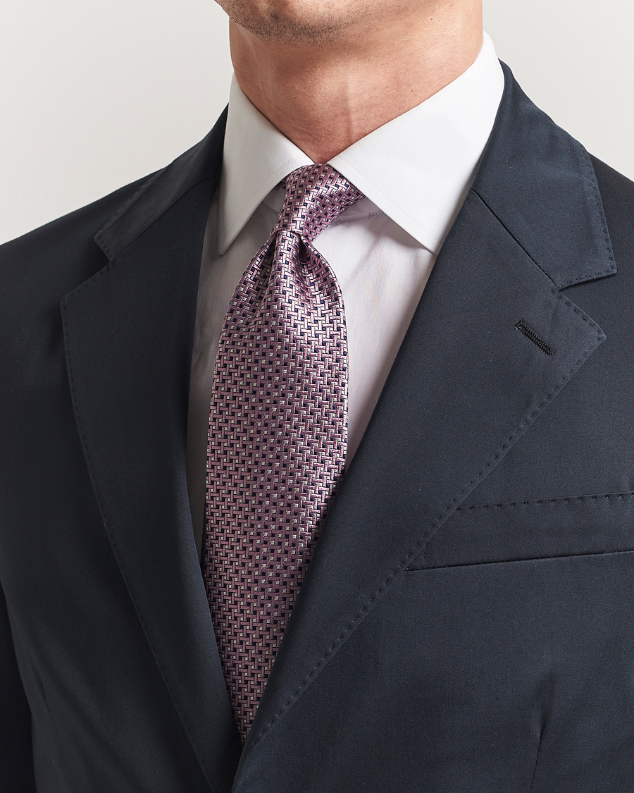 Herren | Krawatten | Brioni | Microstructure Silk Tie Rosa