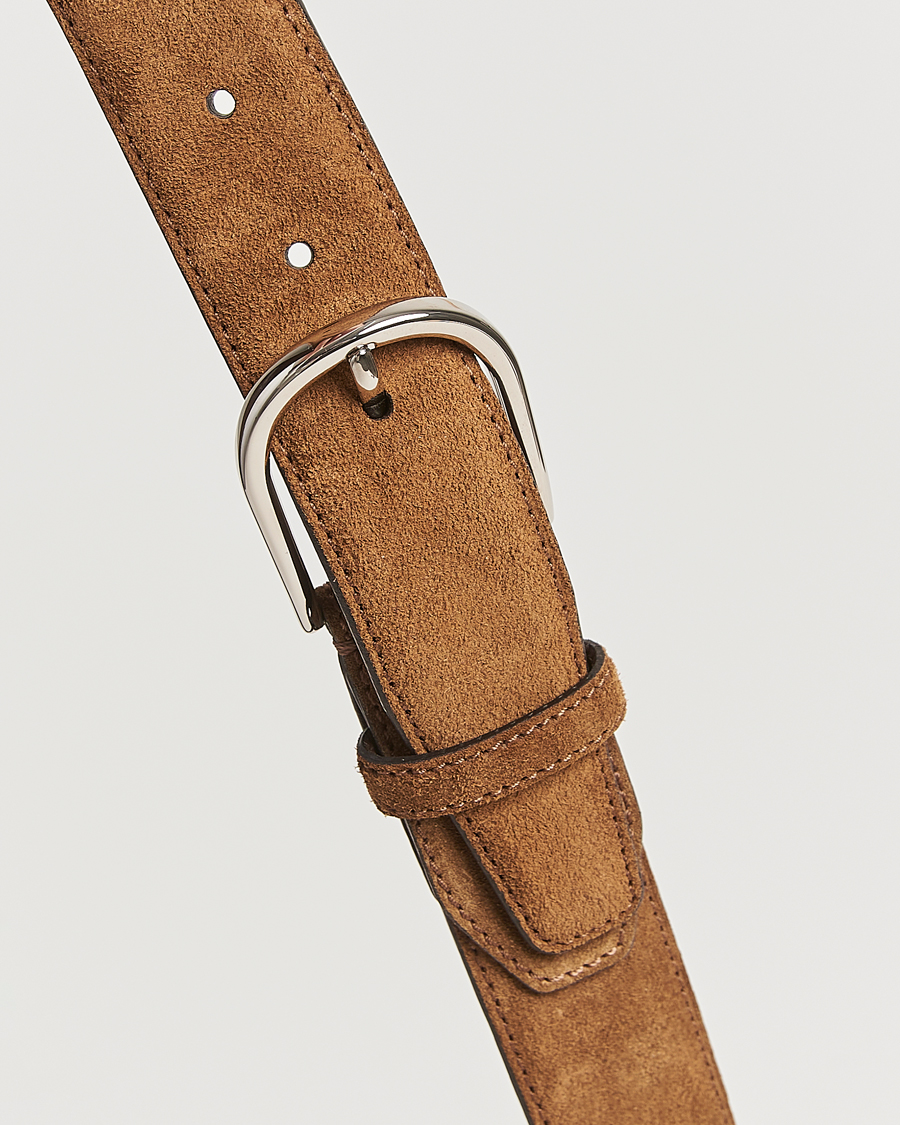 Herren | Gürtel | Brioni | Rounded Buckle Belt Brown Suede
