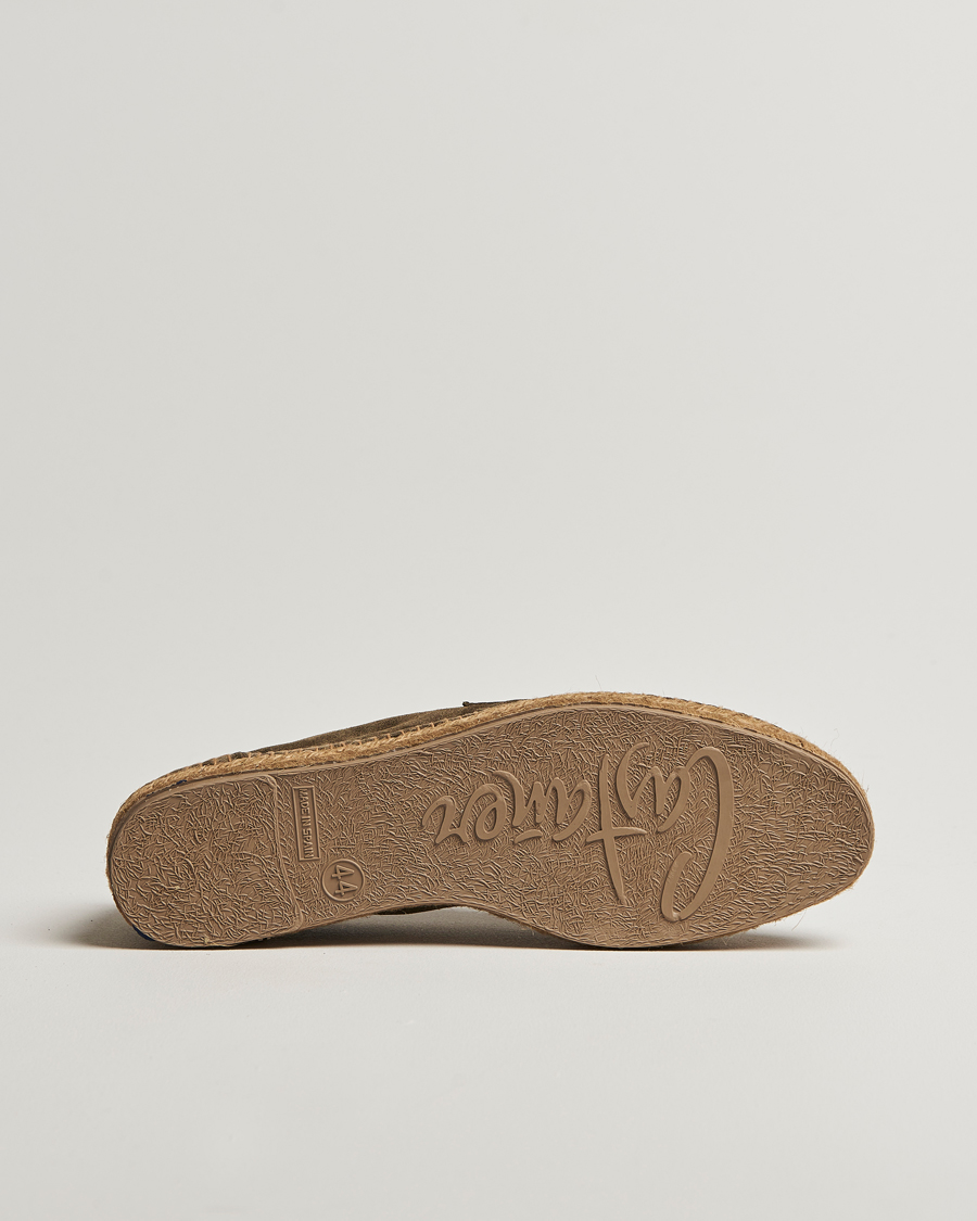 Herren | Espadrillo | Castañer | Nacho Casual Suede Loafers Verde Bosque