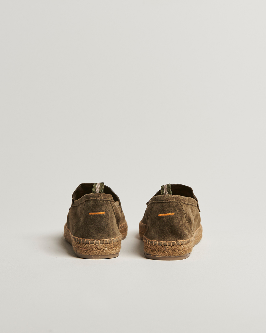 Herren | Espadrillo | Castañer | Nacho Casual Suede Loafers Verde Bosque