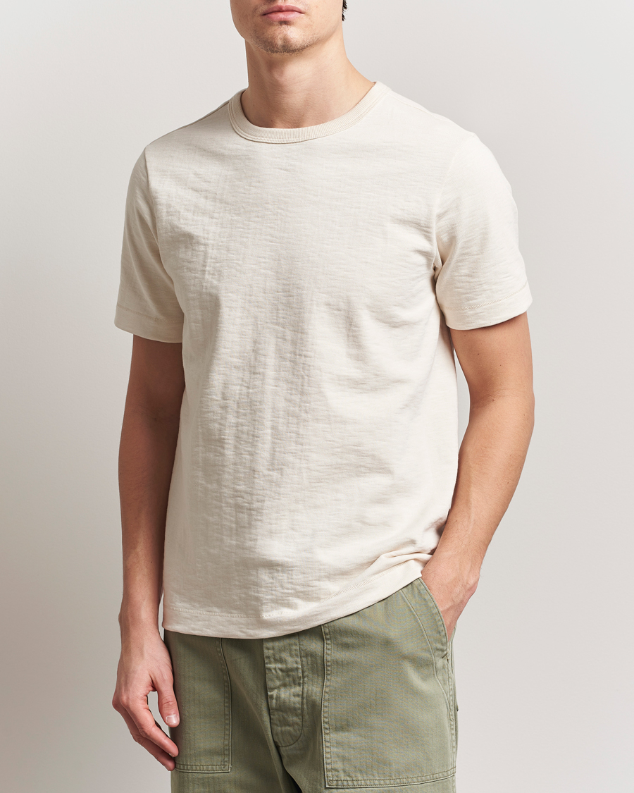 Herren | T-Shirts | Merz b. Schwanen | Relaxed Fit Loopwheeled Heavy T-Shirt Nature