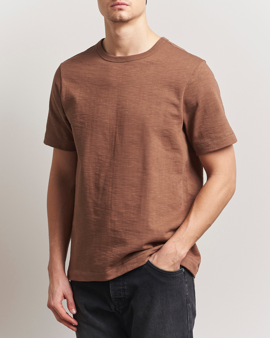 Herren | T-Shirts | Merz b. Schwanen | Relaxed Loopwheeled Heavy T-Shirt Nut