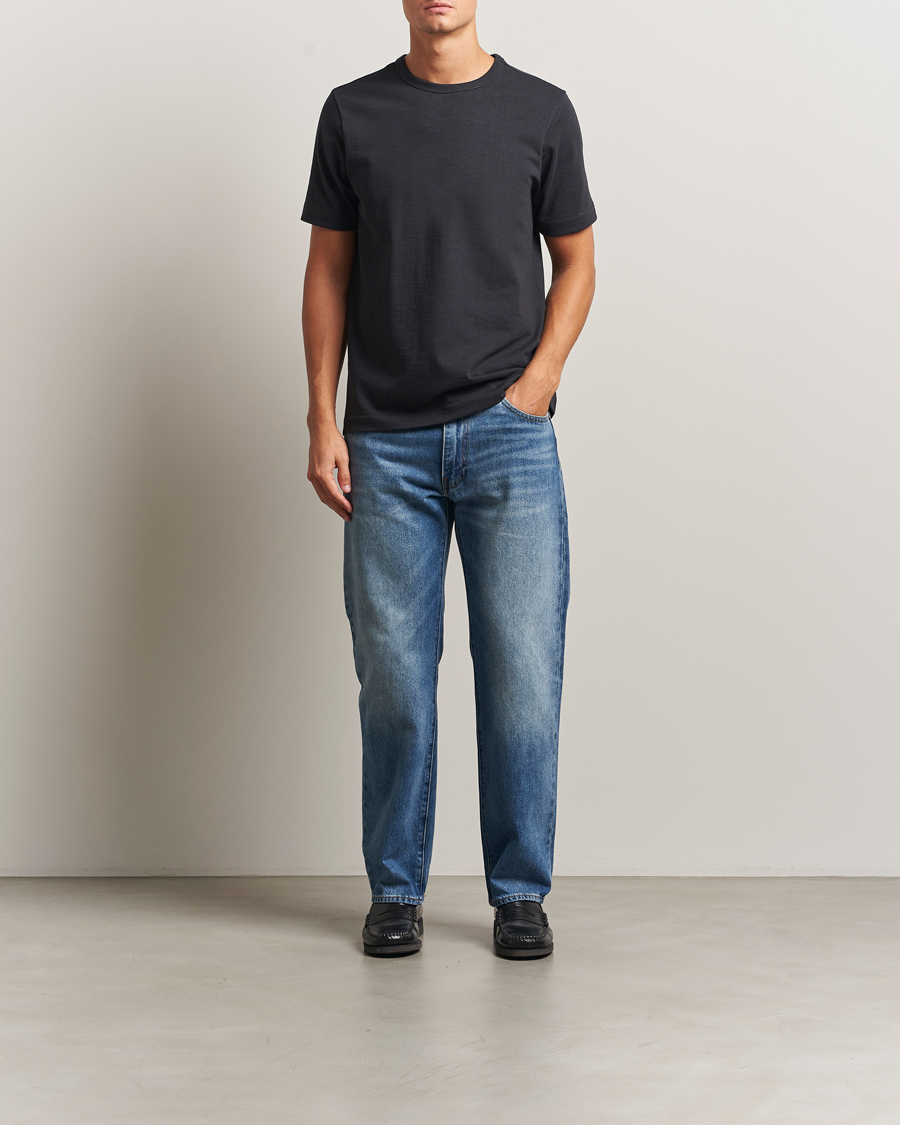 Herren | T-Shirts | Merz b. Schwanen | Relaxed Fit Loopwheeled Heavy T-Shirt Charcoal