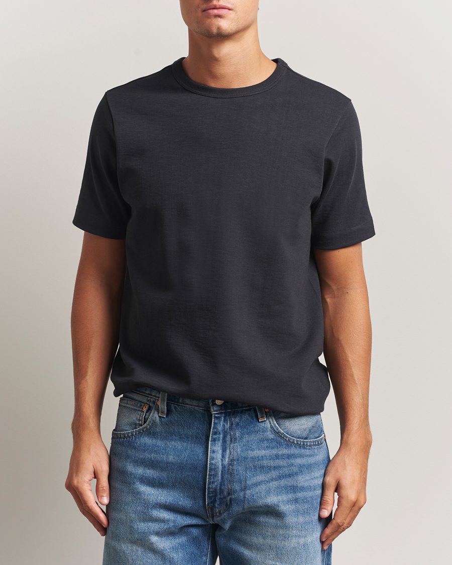 Herren | T-Shirts | Merz b. Schwanen | Relaxed Fit Loopwheeled Heavy T-Shirt Charcoal