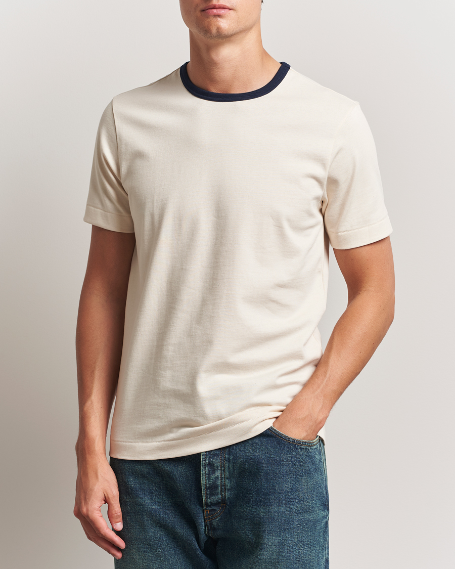 Herren | T-Shirts | Merz b. Schwanen | Classic Fit T-Shirt Nature/Ink