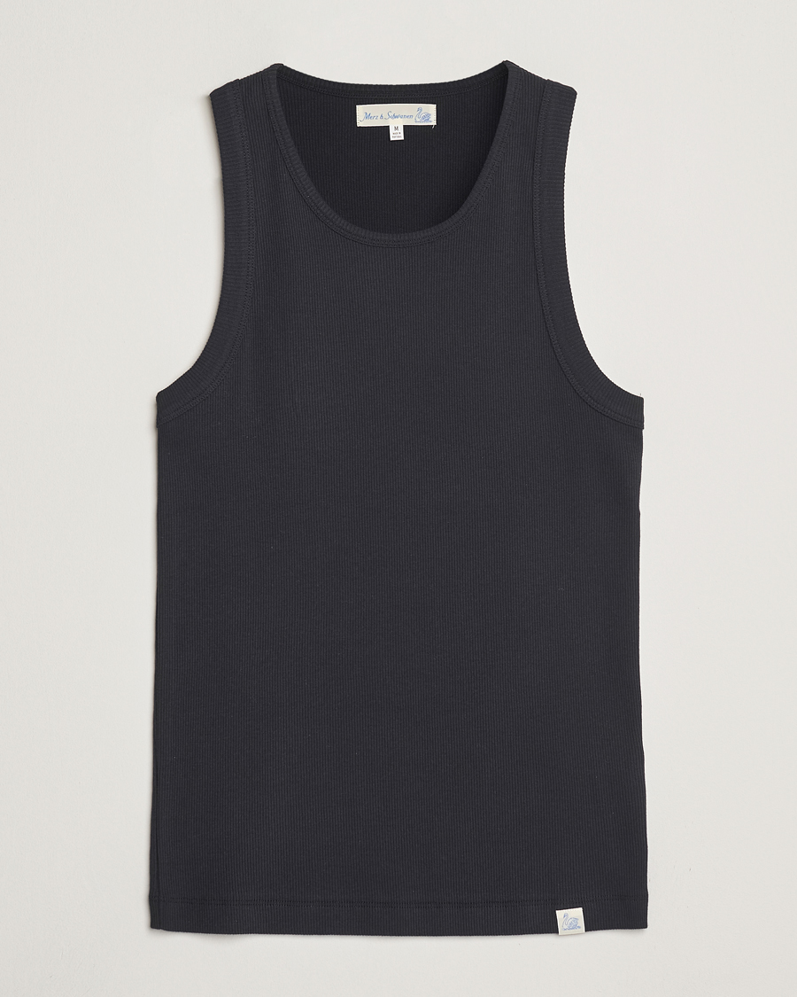 Herren | T-Shirts | Merz b. Schwanen | Ribbed Tank Top Charcoal