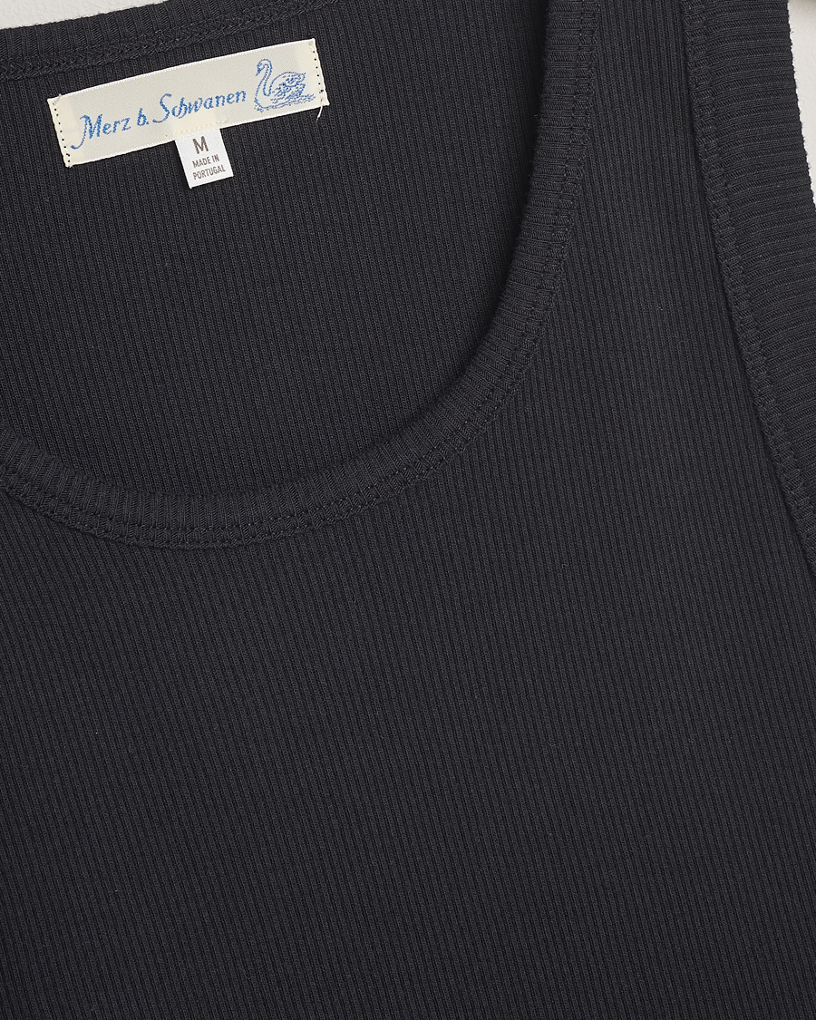Herren | T-Shirts | Merz b. Schwanen | Ribbed Tank Top Charcoal
