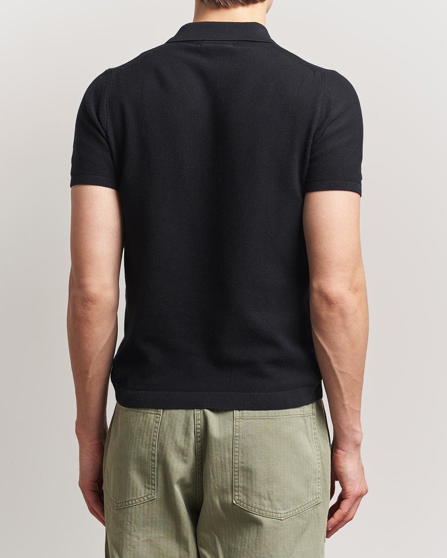 Herren | Poloshirts | Merz b. Schwanen | Relaxed Fit Knitted Polo Black