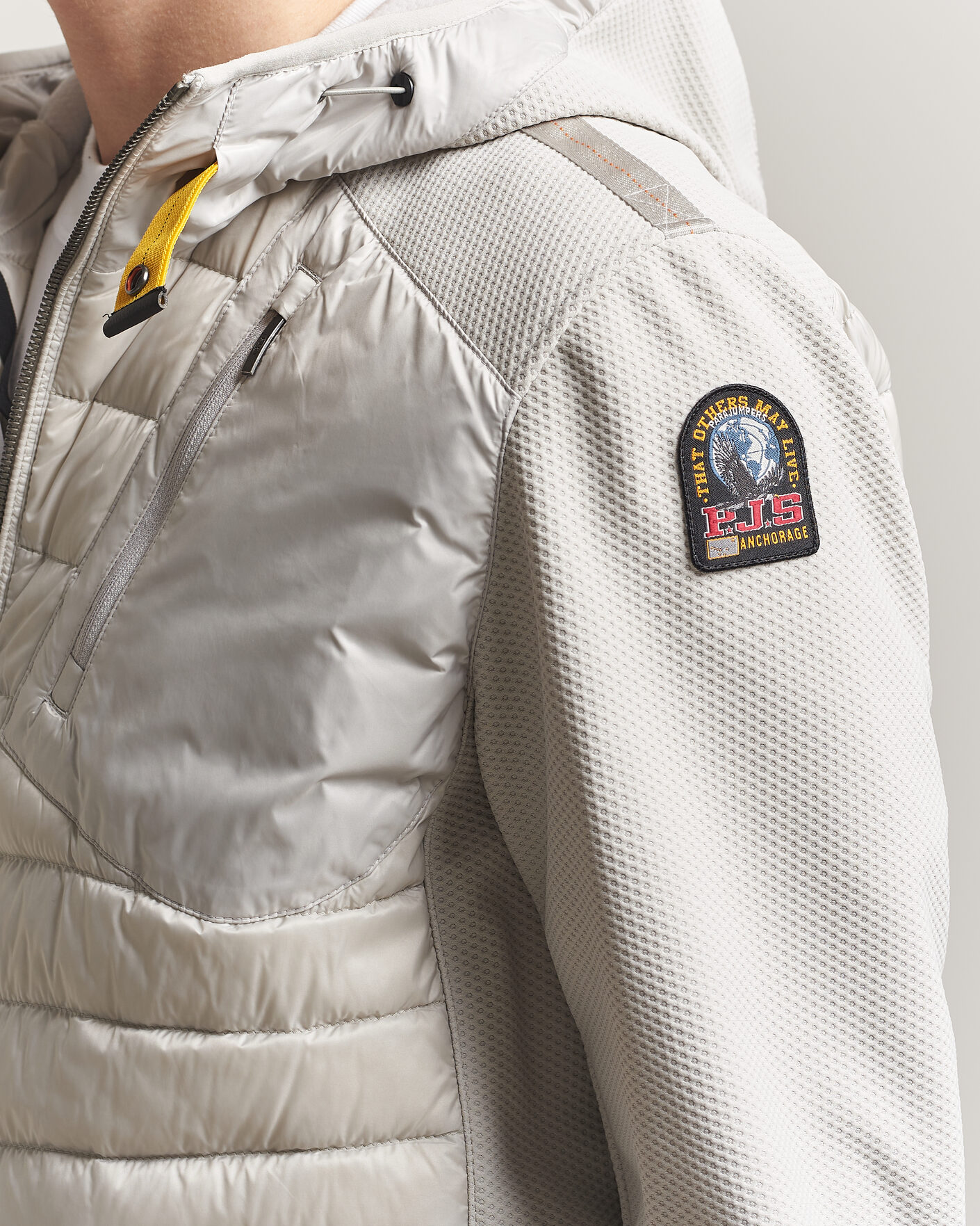 Herren | Jacken | Parajumpers | Nolan Mesh Hooded Hybrid Ghiaccio