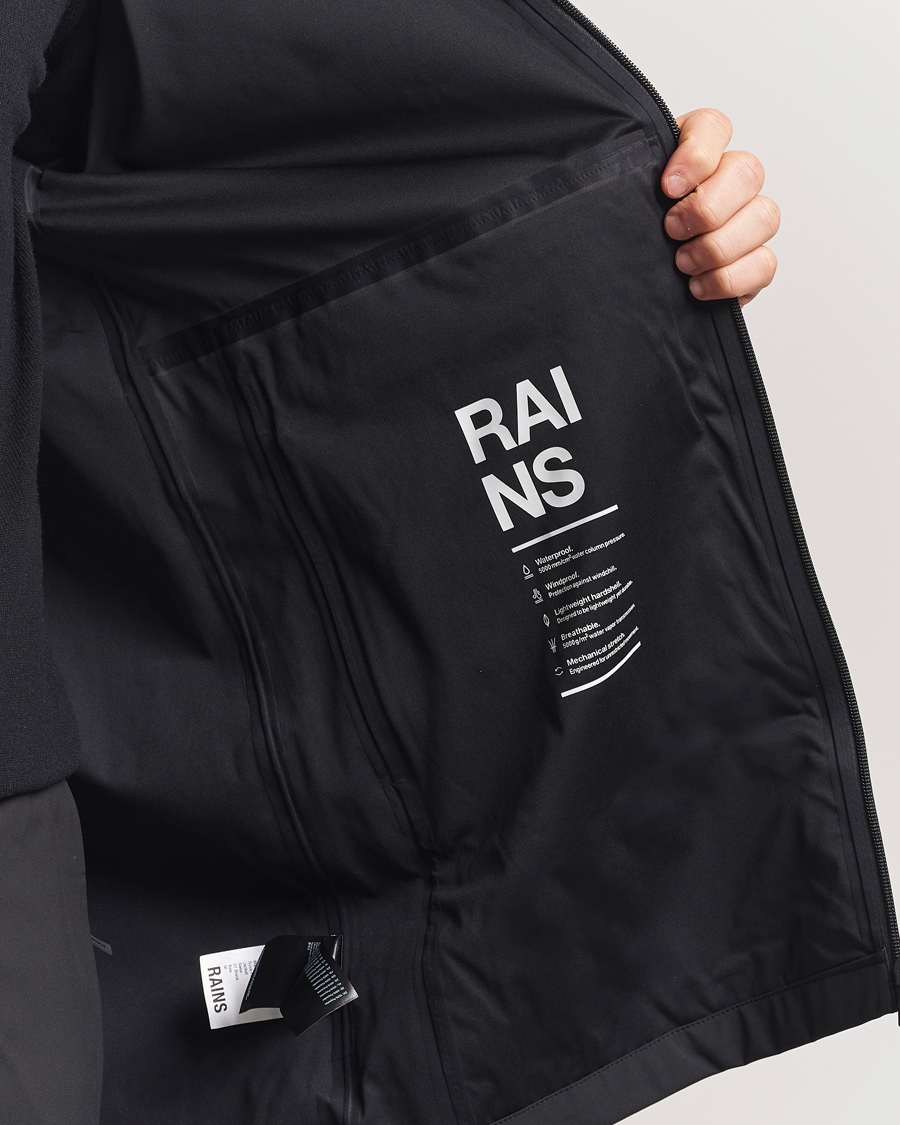 Herren | Jacken | RAINS | Suva Hooded Waterproof Long Jacket Black